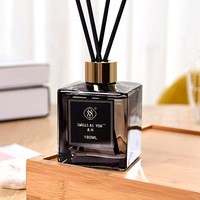 Offre Spéciale extravagant 150ml 500ml carré ambre diffuseur d'arôme bouteille en verre vide carré diffuseur en verre aromathérapie bouteille en verre