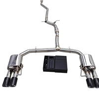 Système d'échappement Catback haute performance UML pour Audi A4/A5 B8/B9 2.0T 2016-2023 en acier inoxydable 1,5 mm poli miroir