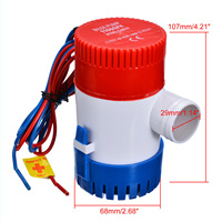 Pompe de cale miniature électrique submersible 24V DC 75KW 1100GPH à basse pression pour bateau avec garantie d'un an