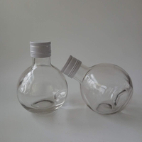 Bouteille en verre de qualité supérieure en borosilicate, forme de lampe de décoration de Noël, 180/200/400 ml, logo personnalisé, café froid infusé à froid, vin, jus