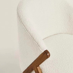 Orangefurn Nordic White Minimalist Style Living Room <strong>Chair</strong> Tufted Solid Wood Base Fabric Cushion <strong>Cover</strong> for Hotels and Leisure - Product Image 4