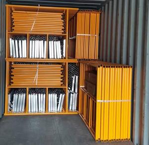 WUFANG 세트 Q195 분말 코팅 모듈러 작업 플랫폼 제작 강철 사다리 프레임 비계 건설 외관 수리 - Product Image 6