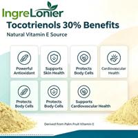 Compléments Alimentaires Antioxydants Vitamine E 30% Poudre de Tocotriénols