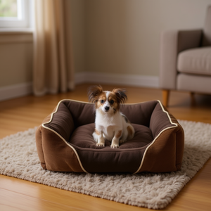 Set di Tre Pezzi di Cucce per Cani in Velluto a Coste e Pile, Letti per Animali Marroni - Product Image 3