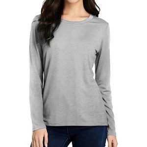 Haut tricoté à manches longues pour femme, col rond, en mélange de coton doux, idéal pour l'hôpital - Collection 2026 - Product Image 4