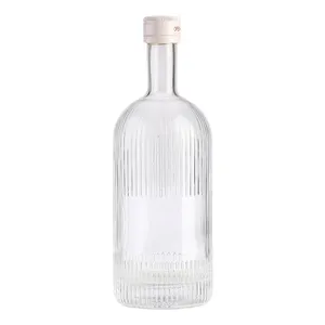 Vendita calda all'ingrosso per bottiglia di vino di frutta whisky Brandy liquore Vodka Xo bottiglia di vetro Bourbon 700ml 750ml 1l