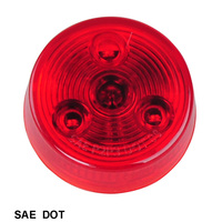 Feu de gabarit et de positionnement LED rond de 2 pouces pour camion et remorque, conforme aux normes DOT/FMVSS108/SAE