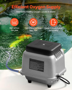 Lineaire luchtpomp met snoer, elektrisch, aluminium, 109 LPM, <span class=keywords><strong>1</strong></span>/2 <span class=keywords><strong>acre</strong></span>, 10 FT diepe vijvers, watergarten, afvalwaterzuivering, aquarium, zeevruchten - Product Image 3