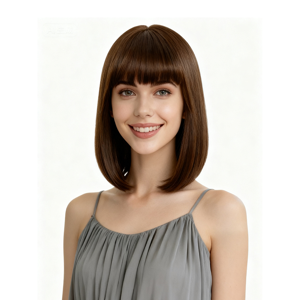 Brown bob wig