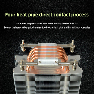 120มม. argh CPU คูลเลอร์4ท่อฮีตเตอร์เข้ากันได้กับ LGA 115X/1366/2011/2066/1700สำหรับ <span class=keywords><strong>Ryzen</strong></span> 5 <span class=keywords><strong>3400g</strong></span> 3600X 2600X 3600ตัวประมวลผล <span class=keywords><strong>Ryzen</strong></span> 7 - Product Image 4
