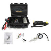 Compresseur d'air portable à gonflage rapide, robuste, à double cylindre, sans huile, gonfleur de pneus automatique avec réservoir d'air de 2,5 L