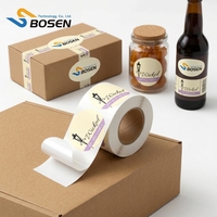 Etiquetas de Vinilo Impresas Personalizadas a Prueba de Agua para Alimentos, Etiquetas Troqueladas para Cajas de Embalaje de Café y Bebidas