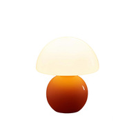 Lampe de table en céramique haut de gamme en forme de champignon avec variateur d'intensité pour la chambre à coucher, veilleuse - Design minimaliste et moderne