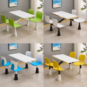 High-End Rectangular Dining <strong>Table</strong> and Chair Set for School <strong>Canteens</strong>, Staff, and Factories - 4-Person Integrated Stone <strong>Table</strong> - Product Image 2