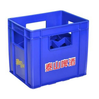 Caisse à bière en plastique HDPE recyclable de bonne qualité en gros, 12, 20, 24, 40 bouteilles, verte, noire, bleue, rouge