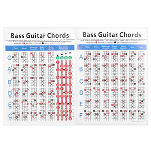 กีตาร์เบสคอร์ดคอร์ดกีตาร์4-สตริงอ้างอิงไฟฟ้าเครื่องมือออกกำลังกายกระดาษสำหรับผู้เริ่มต้น - Product Image 2
