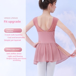 Tutù da Danza Estivo per Bambine, Senza Maniche, in Cotone e Chiffon, per Pratica di Balletto - Product Image 4