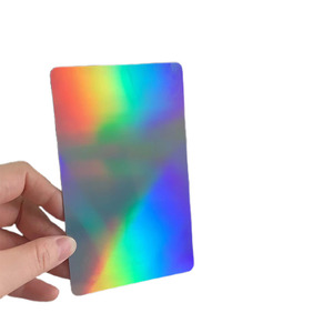 Sang trọng CR80 Holographic không thấm nước UV bù đắp in <span class=keywords><strong>PVC</strong></span> thẻ trống dập nóng bề mặt kết thúc từ - Product Image 2