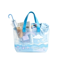 Sac fourre-tout transparent en PVC multi-usages, sac à main transparent pour la plage, le pique-nique, l'emballage de cadeaux