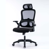 Chaise de bureau d'attente en maille ergonomique confortable à dossier haut chaise de bureau pivotante pour salle de conférence de réunion