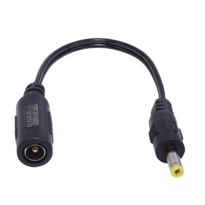 Câble d'alimentation adaptateur de charge DC mâle vers femelle Tideseer <span class=keywords><strong>5</strong></span>.5x2.1, 2.<span class=keywords><strong>5</strong></span>/3.0/3.<span class=keywords><strong>5</strong></span>/4.0/<span class=keywords><strong>5</strong></span>.5mm, 15cm, 2x24AWG, 1.5A, PVC noir, conversion DC - Product Image 5