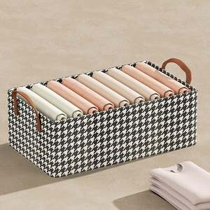 Panier de rangement pour vêtements à prix d'usine avec cadre en acier, organisateur de chambre à coucher pour placard - Product Image 1