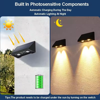 Applique murale solaire pour porche extérieur, ampoule LED étanche, éclairage automatique la nuit pour jardin, cour, balcon