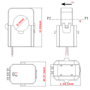 TRFK-10A 75A 9mm chia lõi hiện tại biến áp mở loại <span class=keywords><strong>CT</strong></span> <span class=keywords><strong>0</strong></span>.2 lớp kẹp <span class=keywords><strong>CT</strong></span> mở Loại biến áp - Product Image 2
