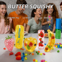 Jouet anti-stress mignon en forme de gelato de fruits, jouet à presser en gelée à remontée lente pour adultes, cadeau pour la salle de classe ou les fêtes