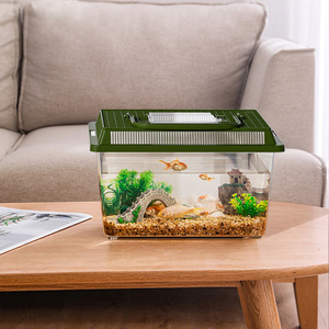 <span class=keywords><strong>Caja</strong></span> <span class=keywords><strong>de</strong></span> Cría para Reptiles <span class=keywords><strong>de</strong></span> Plástico Transparente para Exteriores, Pecera para Insectos y Tortugas con Tapa, Contenedor Ecológico para el Hogar - Product Image 4
