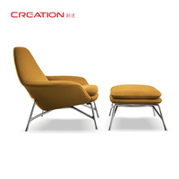 Fauteuils de salon au design moderne avec fauteuil d'appoint et canapé lounge pour hall d'hôtel