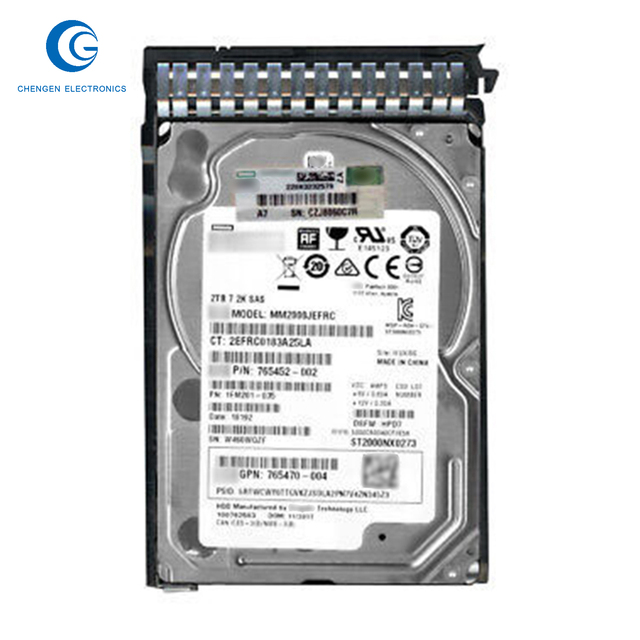 765452-002 2Tb 12G Sas 7.2K Rpm 2.5" Sff Sc Midline Hard Drive 2.5In Ds Sas-12G Midline G8 G9 G10 Hdd