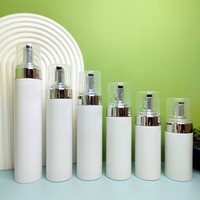 Flacon en mousse blanche avec tête de pompe électroplaquée, 100ml-250ml, mousse nettoyante, flacon moussant