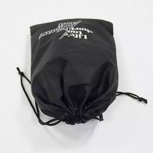 Bolsa Promocional Negra de Tela No Tejida con Cordón para Deporte, Mochila con Logotipo, Cuerda de PP Ecológica, Bolsa Grande para Regalo, Plegable - Product Image 4