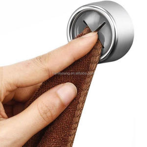 Porte-serviettes mural auto-adhésif pour salle de bain, crochets ronds, support pour torchons de cuisine, organisateur à clips - Product Image 5