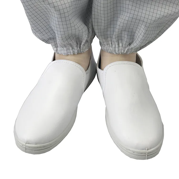 Sapatos de segurança antiestático esd, sapato à prova d'água para limpeza de couro