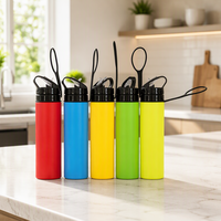 Bouteille d'eau pliable en silicone avec couvercle en acier inoxydable 600 ml, bouteille d'eau de vélo en silicone pour les sports de plein air