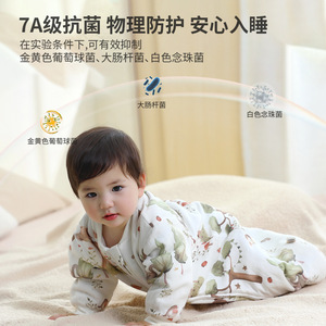 Saco de Dormir Ecológico <span class=keywords><strong>para</strong></span> Bebé con Diseño de Botones y Dibujos Animados, Manta Acolchada de Invierno <span class=keywords><strong>para</strong></span> Niños, con Piernas Separadas y Anti-Patadas, Personalizable - Product Image 4