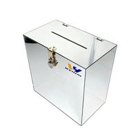 Acryl-Abstimmung sbox mit Schloss Transparente Wahlurne für Wahl veranstaltungen Sichere Lotterie-Spenden box 6-seitige klare Sicht