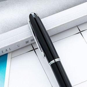 Stylo publicitaire créatif en métal noir 1,0 mm avec logo personnalisé, cadeau promotionnel pour hôtel et entreprise - Product Image 2