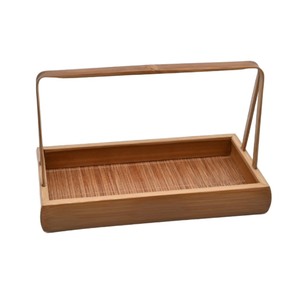 Bamboo Handheld Fruit <b>Tray</b> Dried Fruit <b>Tray</b> Storage <b>Basket</b> Home Snack Box Tea <b>Basket</b> Outdoor Pastry <b>Basket</b> Fruit <b>Basket</b> - Product Image 5