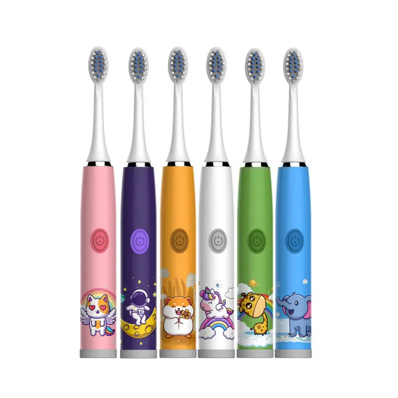 Brosse à dents électrique souple ne blesse pas les gencives Brosse à dents électrique rechargeable Brosse à dents intelligente USB pour enfants