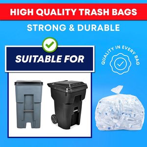 ถุงขยะใส PE แบบหนาพิเศษ ขนาด 95-100 แกลลอน สำหรับถังขยะขนาดใหญ่ - Product Image 3