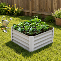Jardinière surélevée galvanisée moderne pour fleurs, légumes et herbes