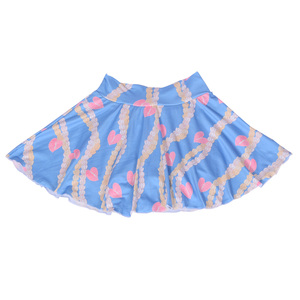 Ensemble short et jupe à volants imprimé léopard Ca-3 avec bretelles réglables en Spandex/Coton Biologique pour Filles - Product Image 3