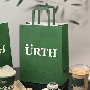 ถุงกระดาษคราฟท์คุณภาพสูงสำหรับใส่อาหารแบบนำกลับบ้าน รีไซเคิลได้ พิมพ์โลโก้และหูหิ้วตามสั่ง สำหรับร้านกาแฟแบบเชน - Product Image 4