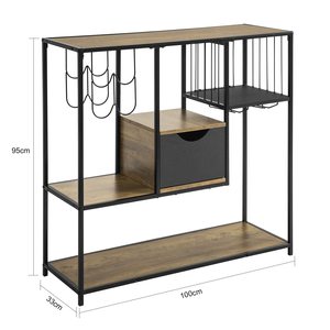 Cross-border best-selling <b>kitchen</b> storage <b>rack</b>, steel and wood combination, no drilling required, multi-layer multi-functional - Product Image 4