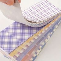 Série Minimaliste Grille de Couleurs – 200 Feuilles de Notes Adhésives Longues, Finition Mate, Rectangulaires – Essentiel pour Journaux et Scrapbooks – Retour à l'École