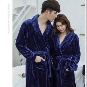 Robes de chambre thermiques unisexes pour l'hiver et l'automne, douces et chaudes en flanelle, vêtements de nuit pour femmes, vente en gros de robes de chambre de spa pour adultes et robes de chambre du matin - Product Image 2