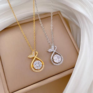 HY <span class=keywords><strong>Mylove</strong></span> Bijoux Unisexe en Acier Inoxydable, Pendentif Médaillon Tendance avec Chaîne à Maillons, Pierre Zircon, Style Hip Hop, Anniversaire, Plaqué Rhodium - Product Image 1